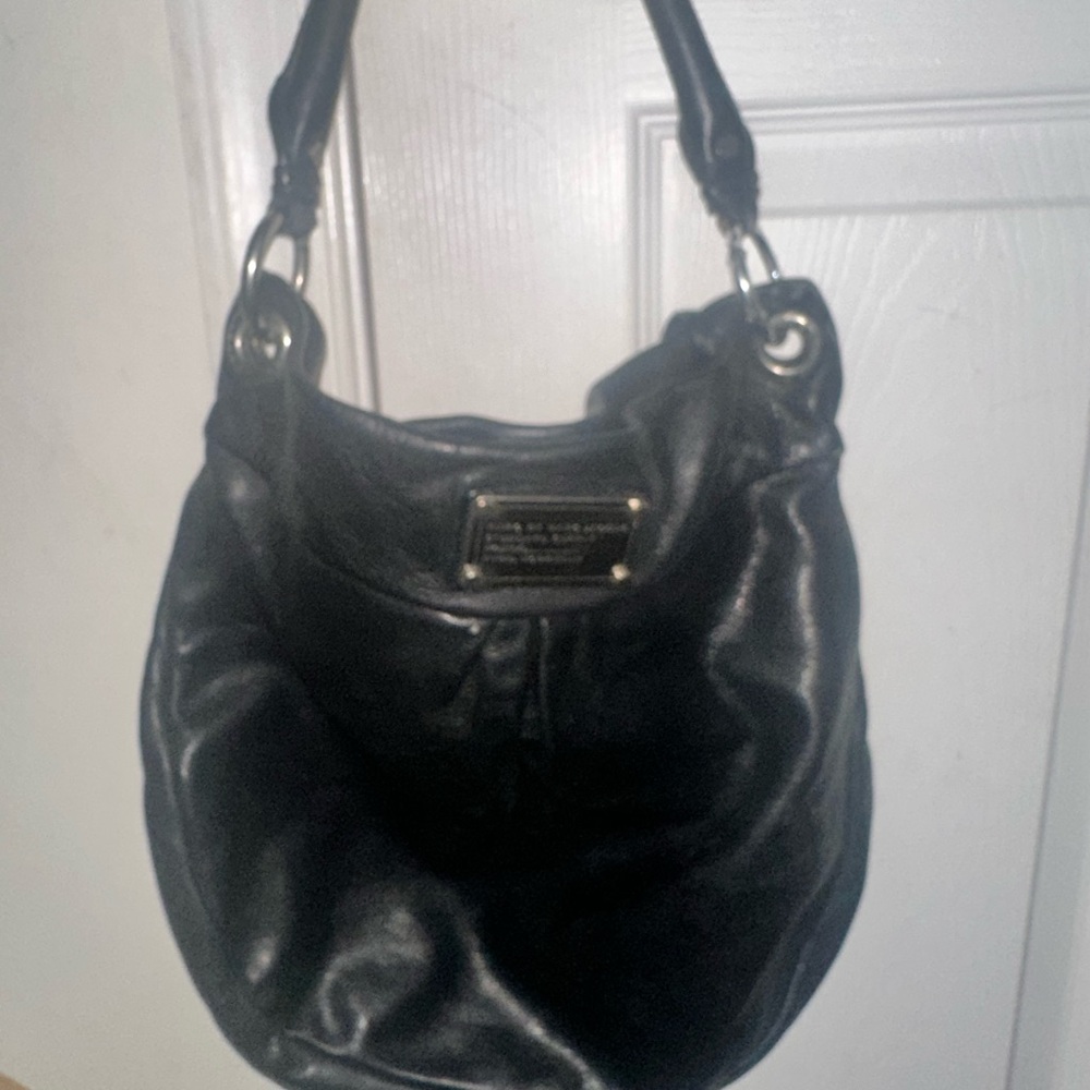 Marc Jacobs Black Leather Hobo Bag